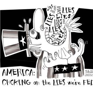 America Choking on Lies.