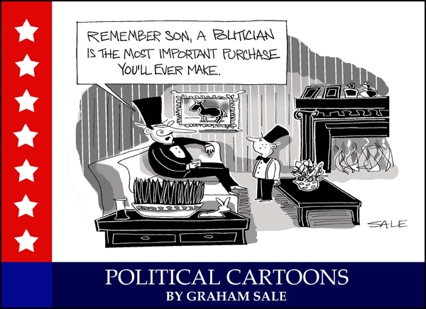 POLITICAL BOOK by GRAHAM SALE politcal cartoons book by Graham Sale