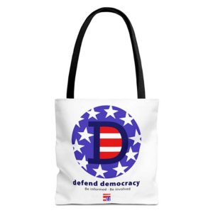 defend democracy bag.
